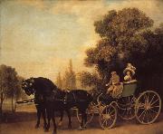 George Stubbs A Gentleman Driving a Lady in a Phaeton oil painting picture wholesale